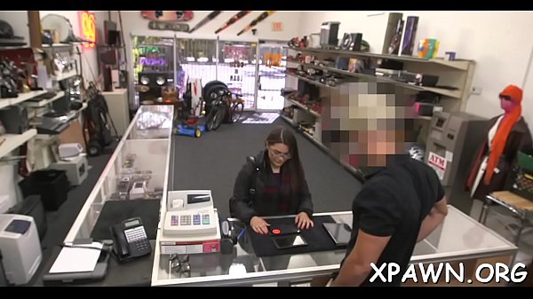 Intensive bimbo dilettante is in the store, getting rammed